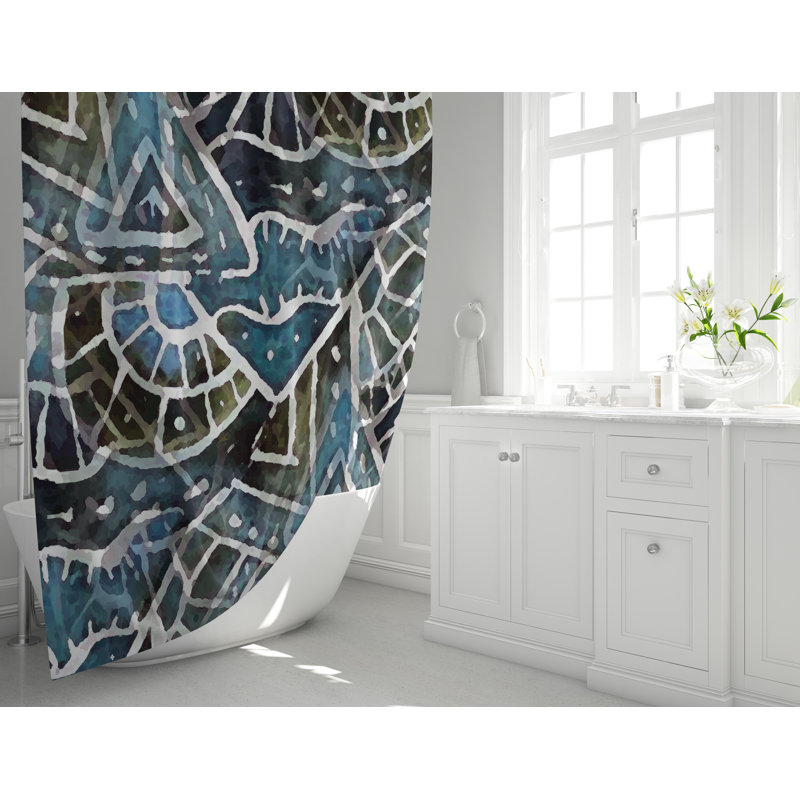 Rideau de douche simple abstrait, H 72 po x l 70 po