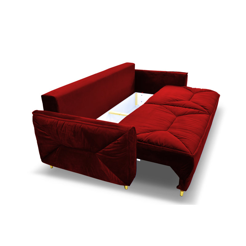 Alixandra 3 Seater Sofa & Chaise, Red