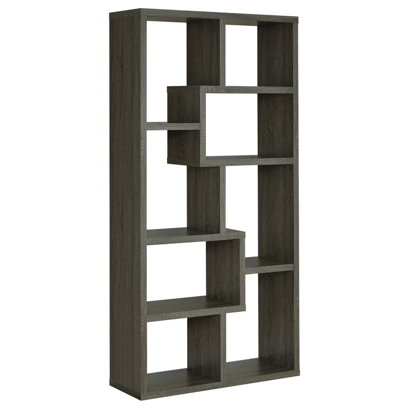 Bibliothèque à 8 tablettes, Gris