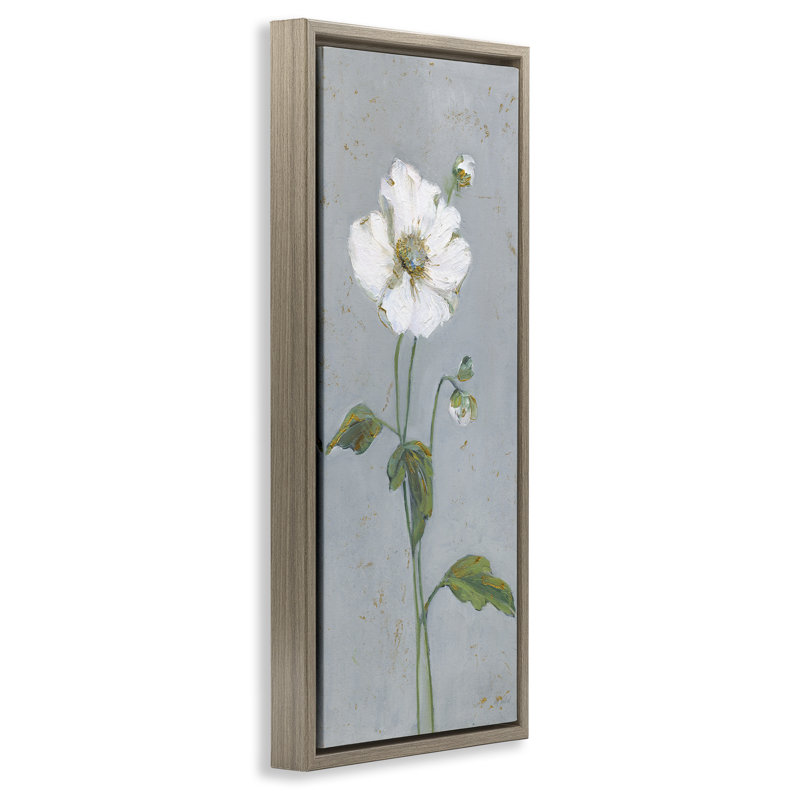 Art mural simple sur toile bleue, par Sally Swatland, H 31 po x l 15 po, Brun