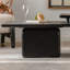 Ensemble de tables basses carrées 2P Vintage - Finition grain de bois - Noir