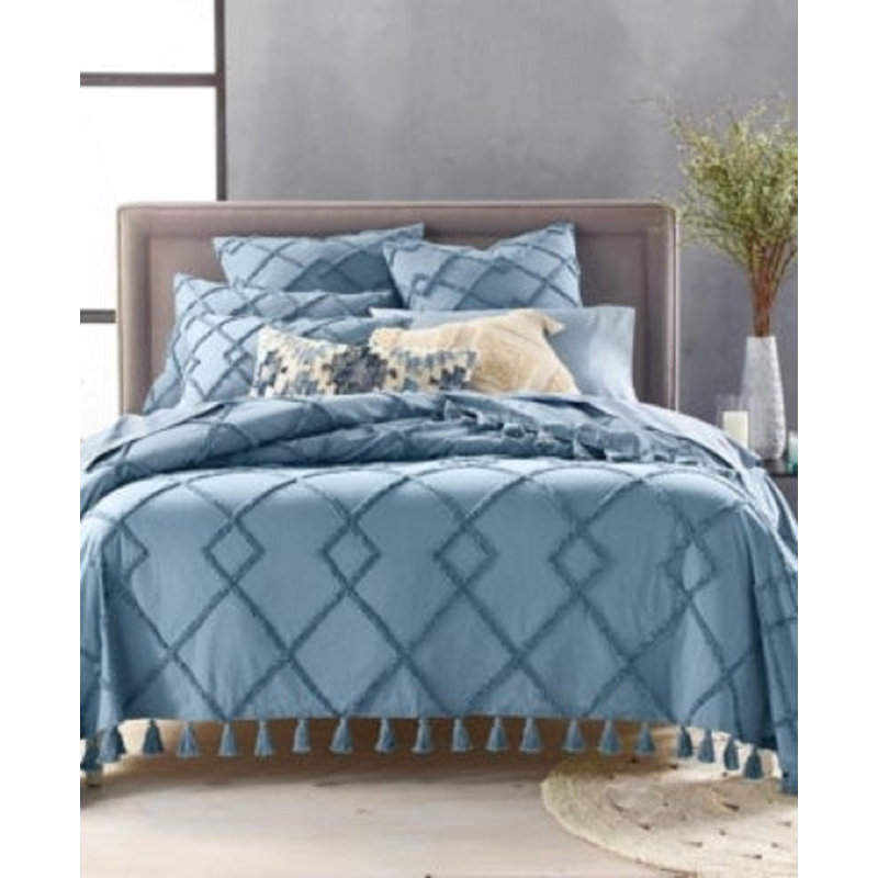 Housse pour grand lit à motif de losanges Lucky Brand, grand / bleu
