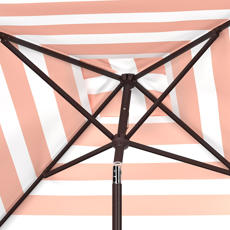 Parasol carré de 7,5 pi Torrens, Orange/Blanc