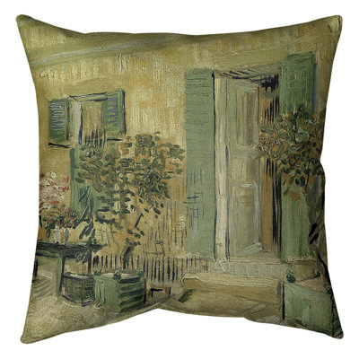 Entrance of a Restaurant in Asnieres Throw Pillow