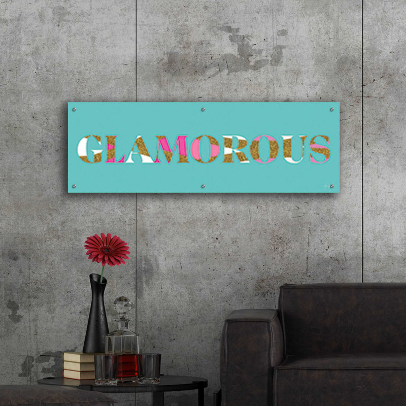 Art mural en verre épique «Glamourous» par Yass Naffas Designs, H 12 po x l 36 po
