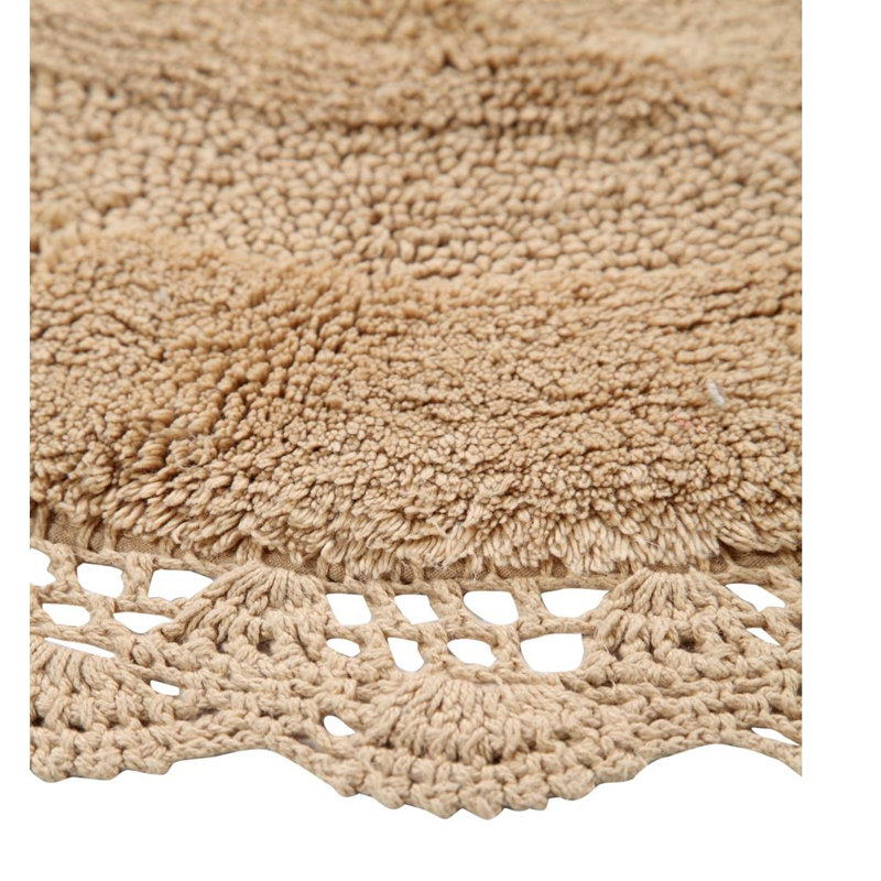 Tapis pour salle de bain Wingert, l 40 po x L 40 po, Beige