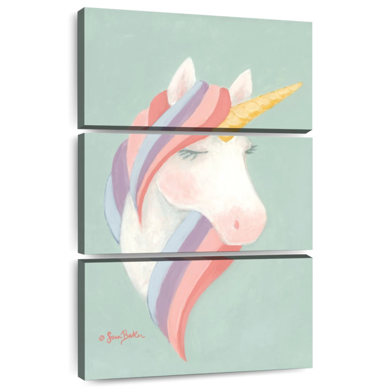 Brampt Pastel Unicorn, 38" H x 24" W