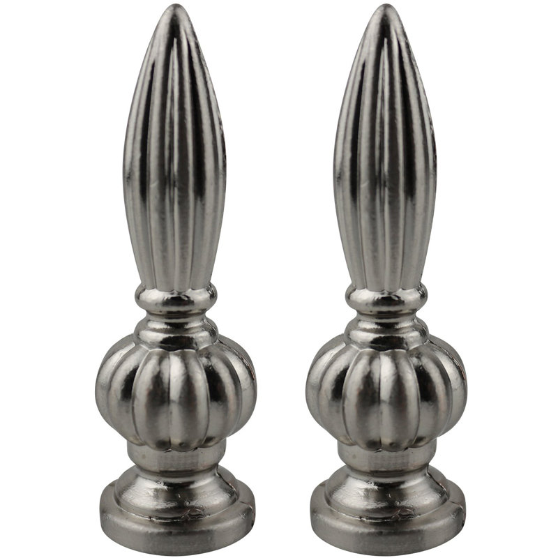 Virgie Lamp Finial, Brushed Nickel