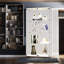 Vitrine lumineuse en verre à deux portes avec 4 tablettes-1222668276-1233925750