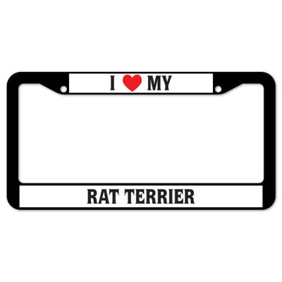 I Love My Rat Terrier Plate Frame