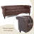 83.66'' Faux Leather Sofa-570051052