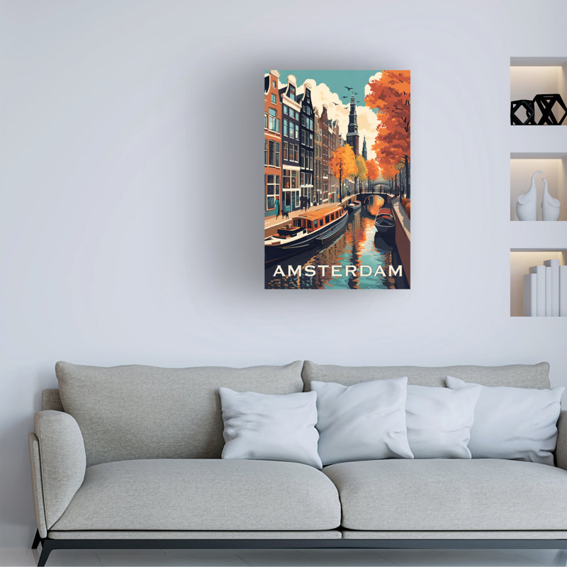 Art sur toile Tina Lavoie Amsterdam, H 12 po x l 19 po