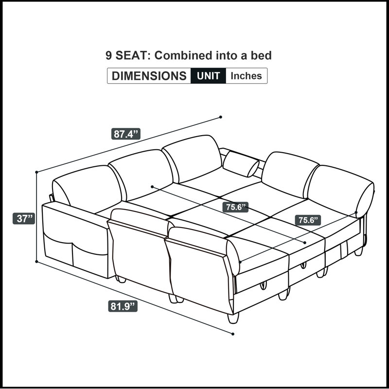Canapé modulaire 9 pièces Deviny