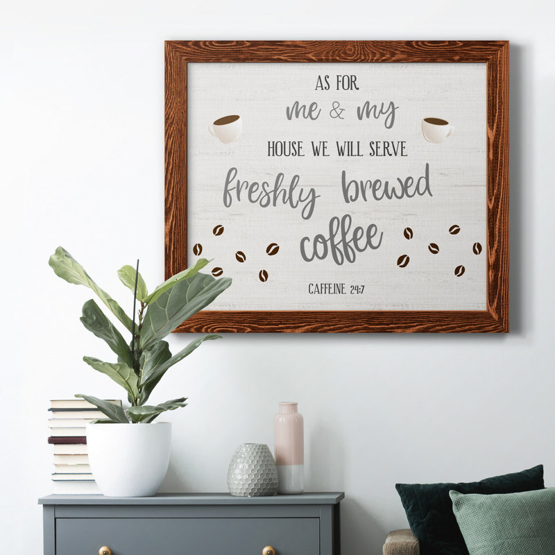 Freshly Brewed Coffee - cadre photo, art textuel sur toile, Érable, H 20 po x l 17 po x P 1,5 po