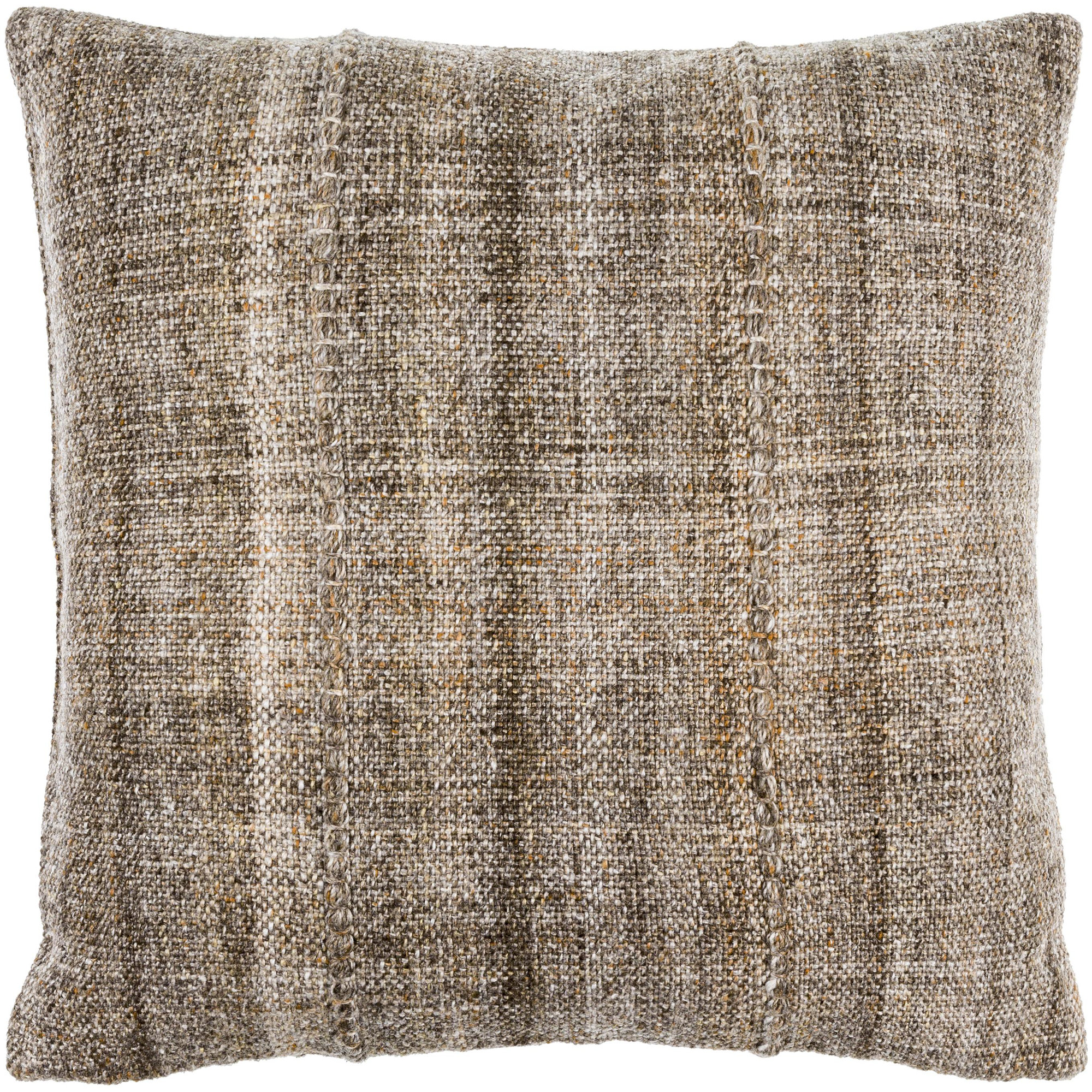 Zeppelin Recycled PET Yarn Throw Pillow, 20"H x 20"W, Polyester/Polyfill, Sage