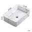 Lavabo de salle de bain vasque rectangulaire en céramique noire avec robinet 20 x 14 pouces Topcraft
