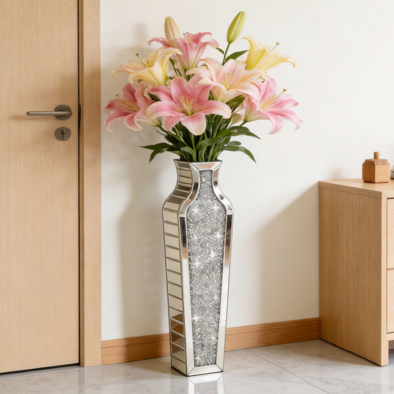 Crystal Glass Floor Vase