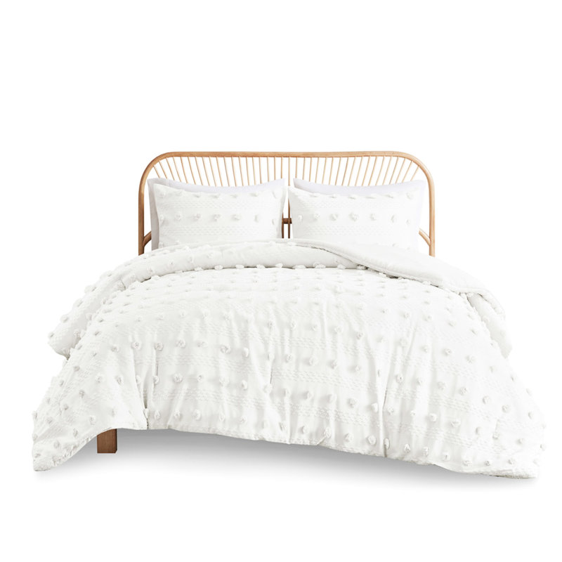 Bedding - Microfiber Reverse, Filled, Wrinkle Comforter Soft, , , Long-lasting, Twin Comforter + 2 Standard Shams, Ivory