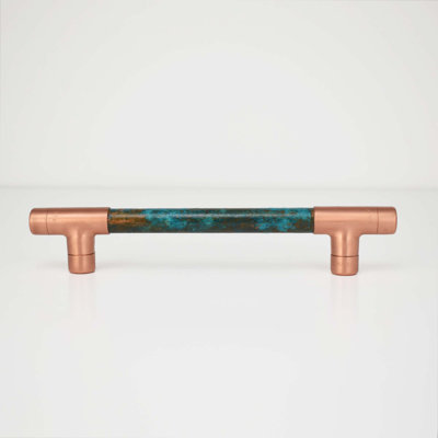 Verdigris Copper Handle T-Shaped