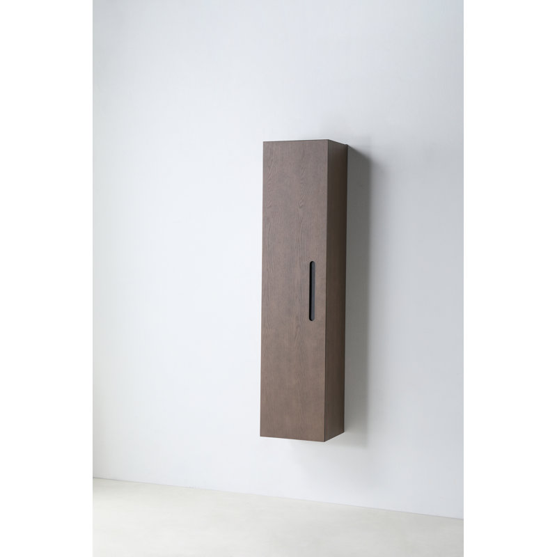 Boler 13" Wall Mounted Side Cabinet, Chestnut Oak