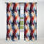 Red and Blue Celestial Radiance Marble Bliss - Rideau occultant en marbre abstrait - 1 panneaux-107539713