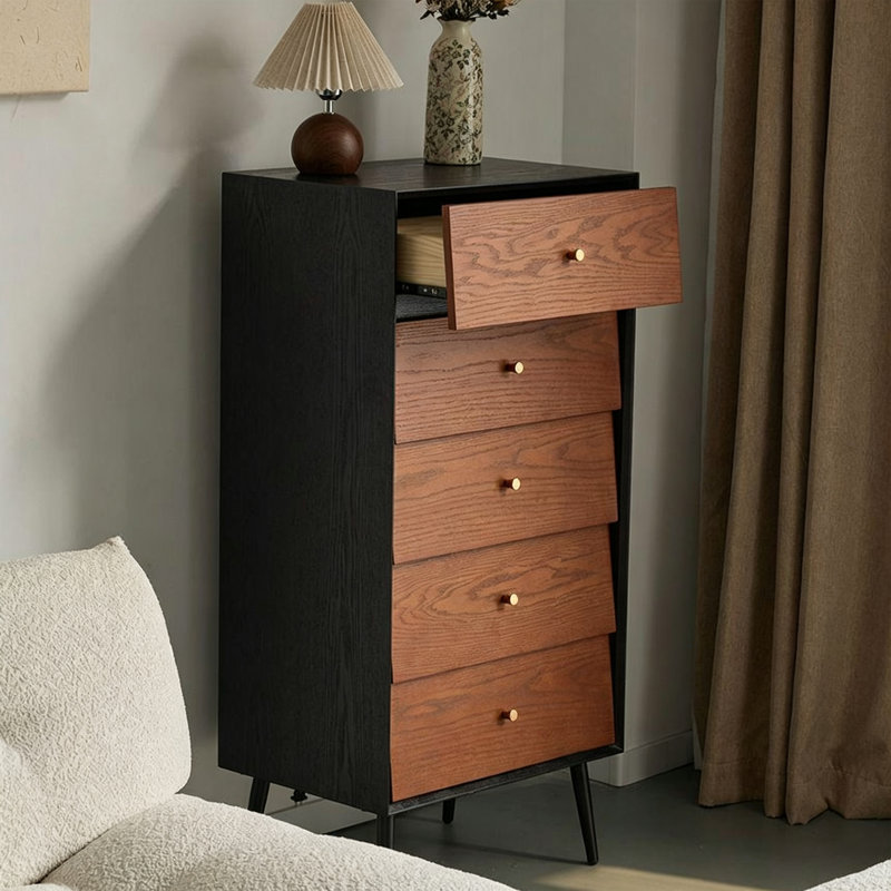 Grande commode décorative haute en métal, H 47,24 po x l 23,62 po x P 15,75 po