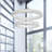 Integrated LED 32in 2 Ring Chrome Chandelier