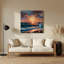 «Coastal Coastal Sunset Colors», art mural en métal mauve-635153427