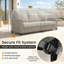 Housse de canapé de patio résistante aux intempéries avec protection en PVC respirante et durable, ourlet élastique réglable, sangles à fermeture par clic et trous-105225721-25131743