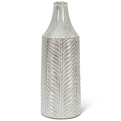 Vase de table en grès 13 "Whitewash