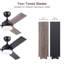 Ventilateur de plafond intelligent noir de 42 po avec DEL blanche brillante intégrée, travail avec l'application Tuya et aide vocale