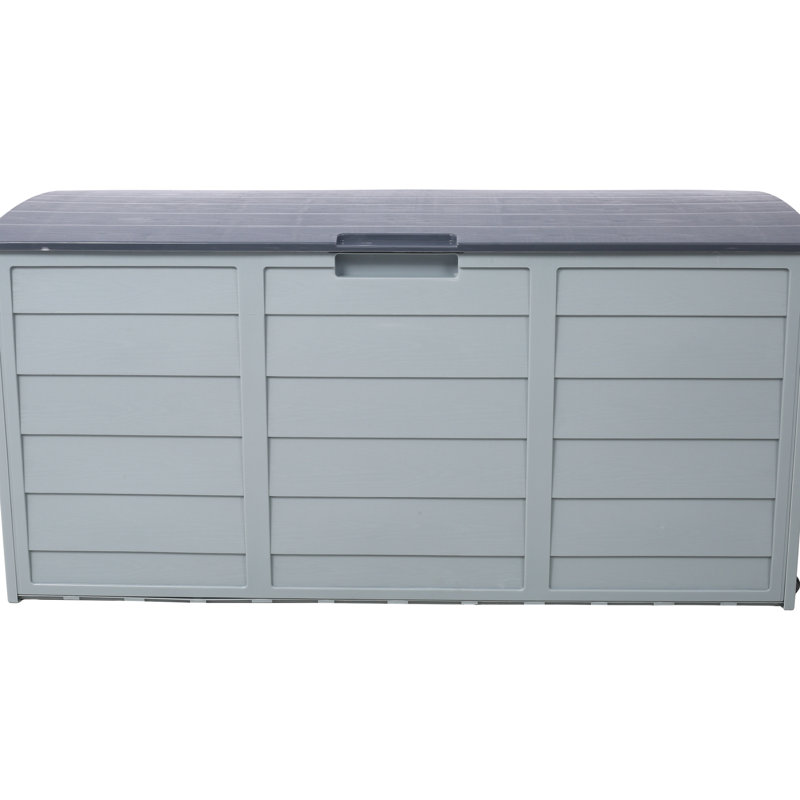 75 Gallon Outdoor Deck Box - Spacious And Convenient Storage With Wheels For Backyard, Garage Patio