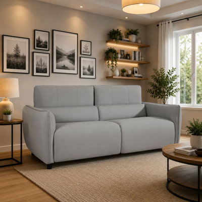 Canapé-lit en cuir noir 80 po avec matelas en mousse à mémoire de forme Orion, canapé-lit en cuir avec matelas en mousse à mémoire de forme pour salon