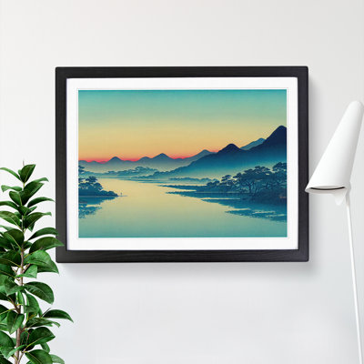 Mountain River Japanese - Framed Print