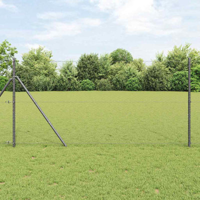 Vidaxl Fence With Posts PVC-Coated Steel