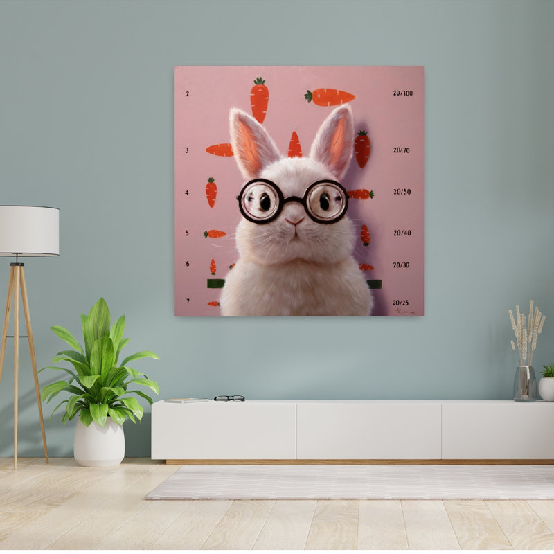 Art visuel de lapin Urban Forest, H 48 po x l 48 po