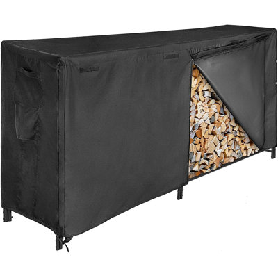 Karam Indoor Outdoor Log Rack with Cover Combo Set
