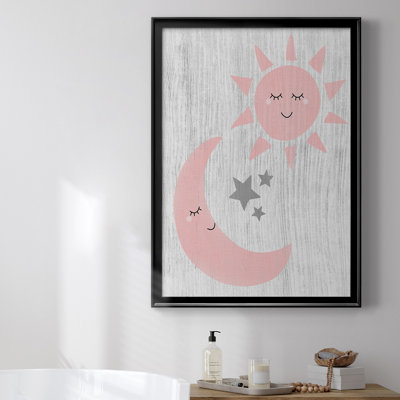 Toile encadrée de qualité supérieure Sun and Moon