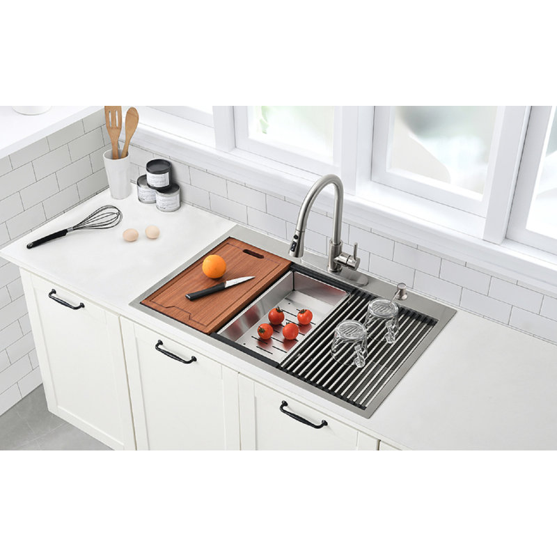 Drop-In Single Bowl Stainless Steel Kitchen Sink