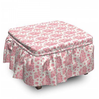 Box Cushion Ottoman Slipcover