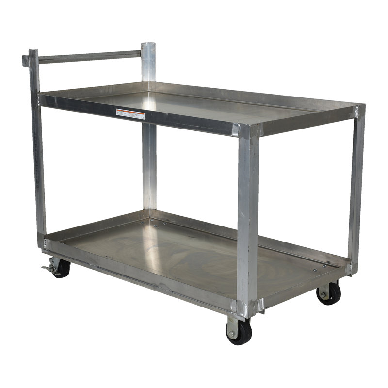 Chariot de service en aluminium, H 40,5 po x l 27,88 po x P 42,25 po