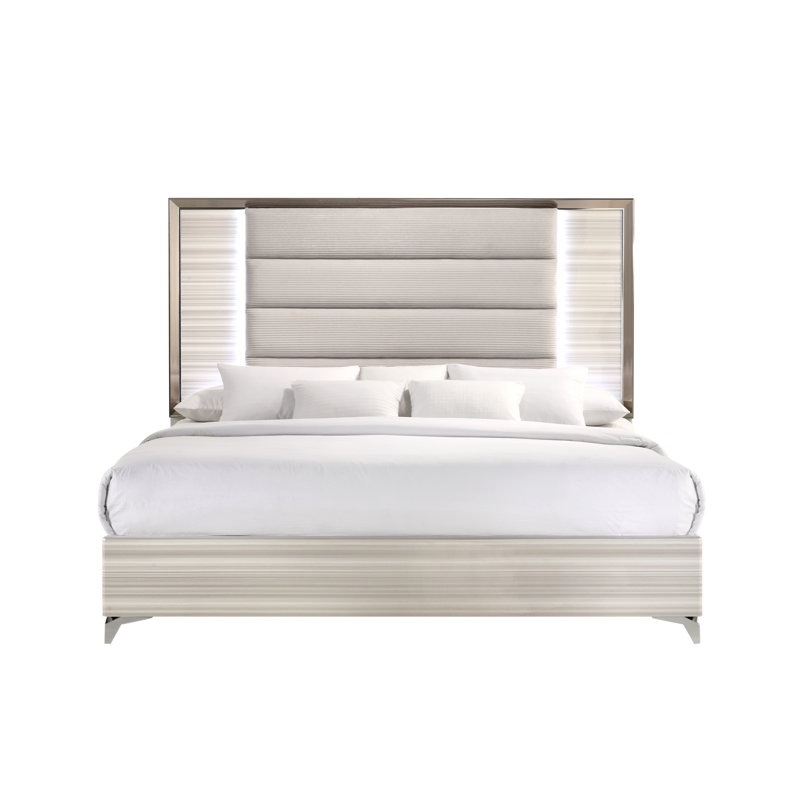 LIT ÉTOILE BLANC AVEC DEL, Très grand lit