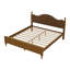 Lit plateforme en bois robuste avec tête de lit rembourrée confortable-1436257098