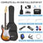 Ensemble de guitare électrique 39 po, 20 effecteurs simples et doubles, avec amplificateur, corde, accordeur, câble, médiators-99069496