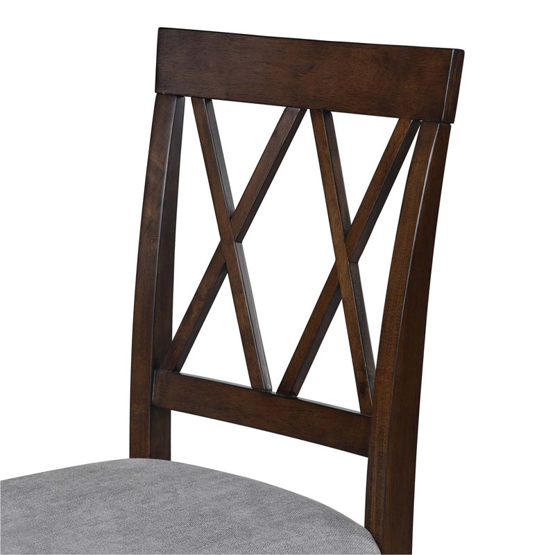 Ensemble de chaises de table de salle à manger pliables avec abattant pour petit espace, Brun