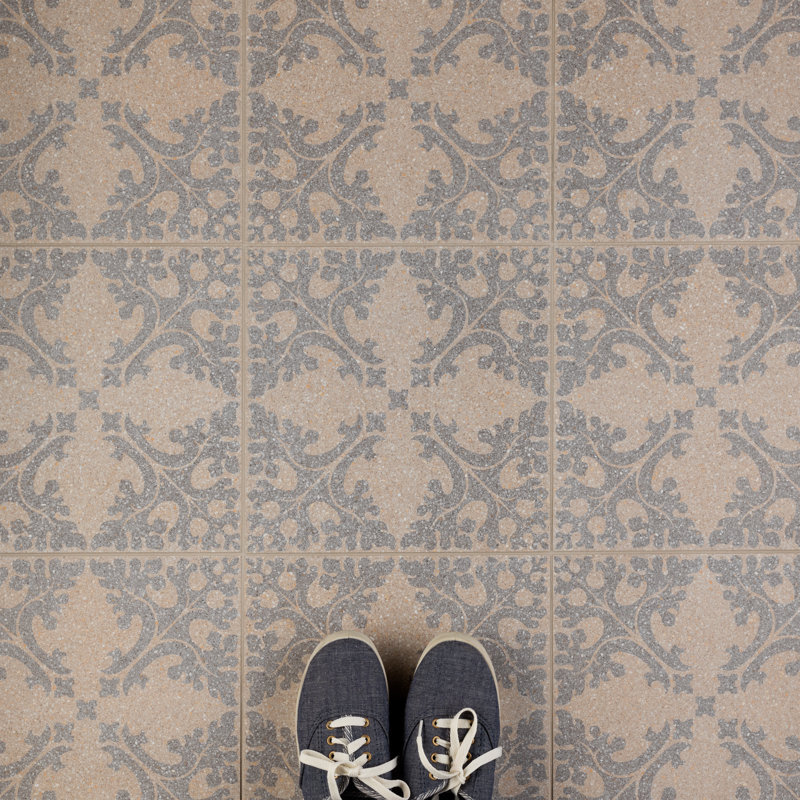 Farnese Molise 11.5" x 11.5" Porcelain Patterned Wall & Floor Tile, Cream