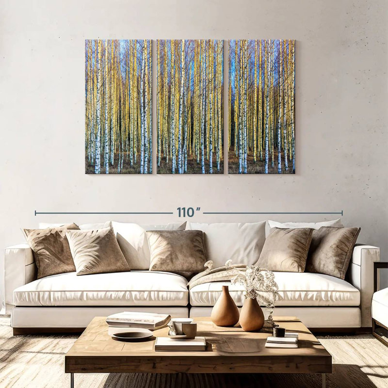 Harnek Shedding Birch Trees, 48" H x 74" W