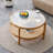 Round Coffee Table With Open Shelf