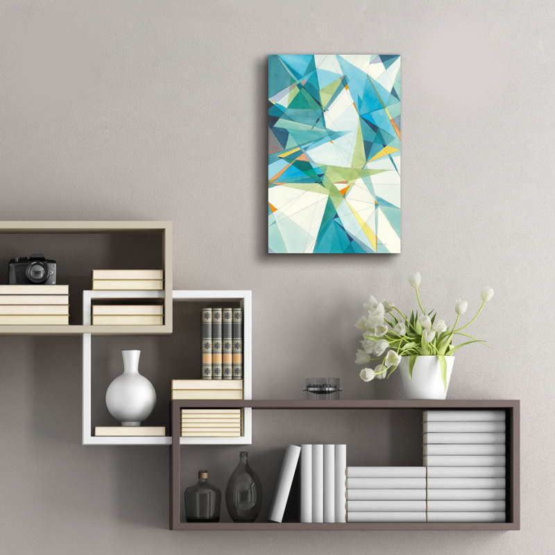 Art mural en verre «Prism 2 Oasis» par Danhui Nai, H 24 po x l 16 po x P 0,2 po