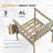 2 PCS Dining Chairs With Removable Cushions